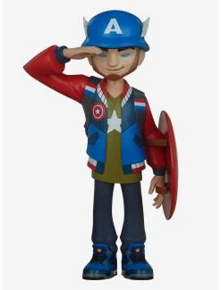 Boxlunch Marvel Captain America Designer Collectible Figure By Kano