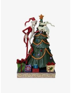 Boxlunch The Nightmare Before Christmas Disney Traditions Santa Jack And Zero With Tree Statue