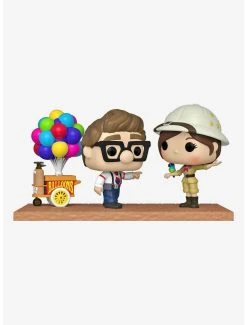Funko Pop! Moment Disney Pixar Up Carl & Ellie With Balloon Cart Vinyl Figures - BoxLunch Exclusive
