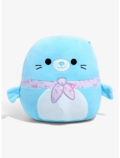 Boxlunch Squishmallows Dorgee The Blue Seal With Scarf 8 Inch Plush