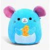 Squishmallows Squaz The Blue Mouse With Cheese 8 Inch Plush - BoxLunch Exclusive