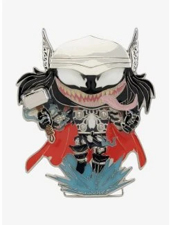 Boxlunch Funko Pop! Marvel Venom Venomized Thor Large Enamel Pin
