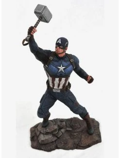 Boxlunch Marvel Avengers: Endgame Gallery Diorama Captain America (with Mjolnir) Figure