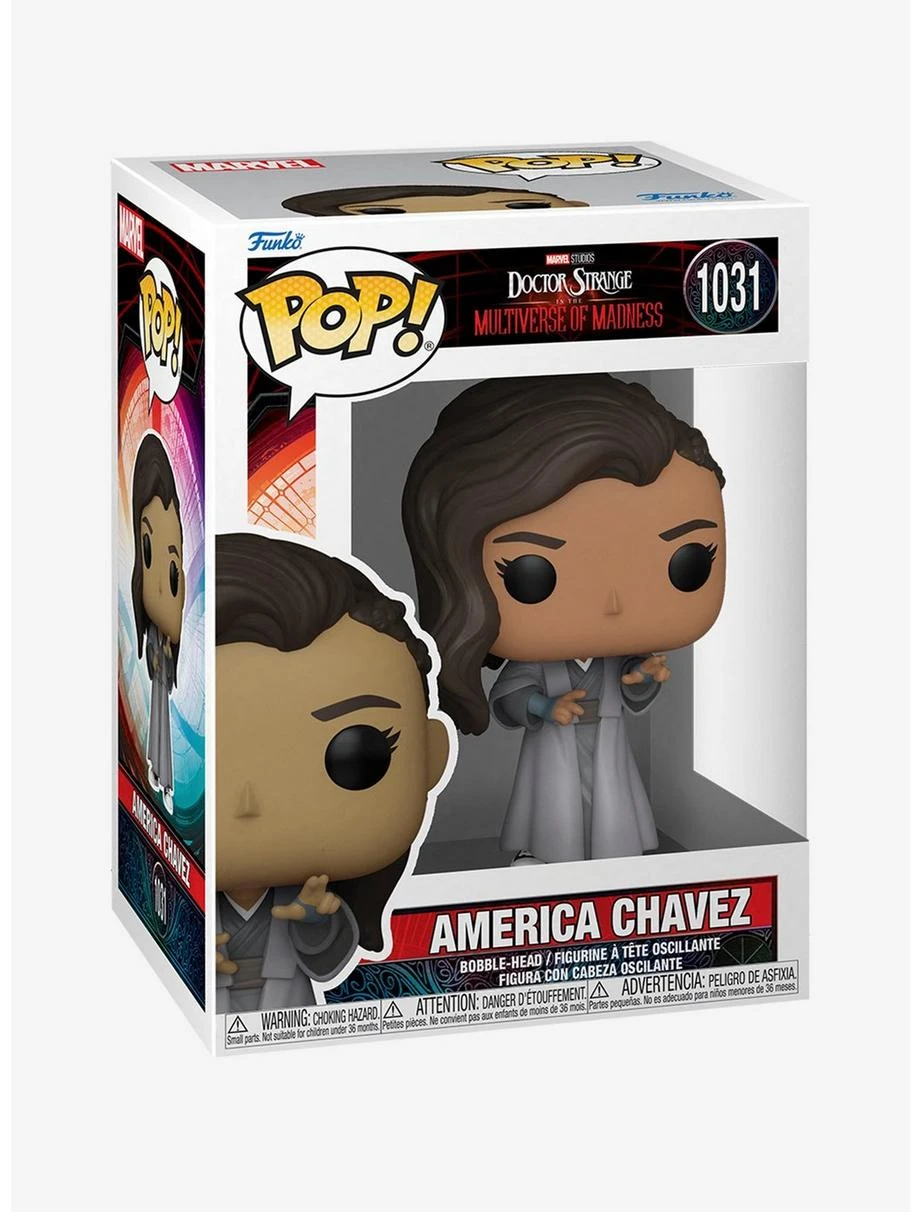 Boxlunch Funko Pop! Marvel Doctor Strange In The Multiverse Of Madness America Chavez (In Masters Of The Mystic Arts Robe) Vinyl Bobble-Head - Image 2