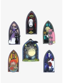 Studio Ghibli Stain Glass Character Portrait Blind Box Enamel Pin - BoxLunch Exclusive