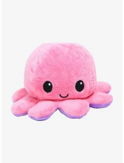 Boxlunch TeeTurtle Happy + Angry Reversible Mood 4 Inch Octopus Plush