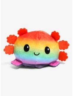 Boxlunch TeeTurtle Happy + Angry Reversible Mood 5 Inch Axolotl Plush