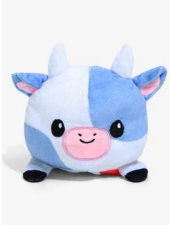 Boxlunch TeeTurtle Happy + Angry Reversible Mood 5 Inch Cow Plush
