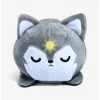 Boxlunch TeeTurtle Sun + Moon Reversible Mood 5 Inch Wolf Plush