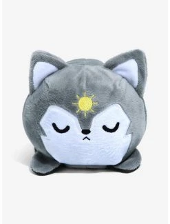 Boxlunch TeeTurtle Sun + Moon Reversible Mood 5 Inch Wolf Plush