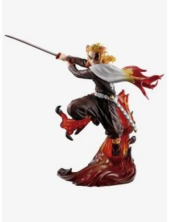 Boxlunch Bandai Spirits Demon Slayer: Kimetsu No Yaiba Ichibansho Kyojuro Rengoku (Shake The Sword Burn Your Heart Ver.) Figure