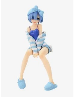 Boxlunch FuRyu Re:Zero Starting Life In Another World Noodle Stopper Rem (Room Wear Ver.) Figure