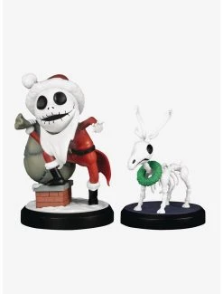 Boxlunch Disney The Nightmare Before Christmas Mini Egg Attack MEA-40SP Glow-in-the-Dark Jack Skellington & Skeleton Reindeer Figure Set