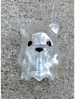 Boxlunch Jumbo Ghost Bear Head Clear Vinyl Figure