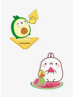 Boxlunch Molang Watermelon And Avocado Acryl Figure Bundle