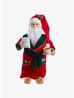 Boxlunch Kurt Adler Kringle Klaus Santa With Coffee Figure