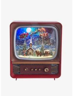 Boxlunch Kurt Adler Musical Water Santa TV Lantern Figure