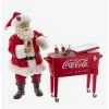 Boxlunch Kurt Adler Coke Santa With Table Cooler Figure