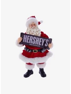 Boxlunch Kurt Adler Hershey Bar Fabric Santa Figure