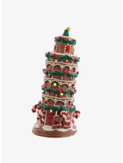 Boxlunch Kurt Adler Leaning Tower Of Pisa Gingerbread House Figure