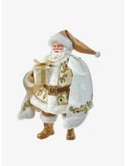 Boxlunch Kurt Adler Fabriche White And Gold Santa Figure
