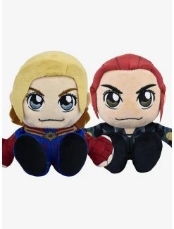 Boxlunch Marvel Captain Marvel & Black Widow Kuricha Sitting Plush Bundle
