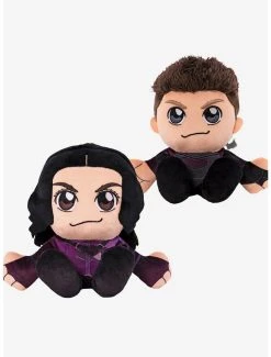 Boxlunch Marvel Hawkeye & Kate Bishop Kuricha Sitting Plush Bundle