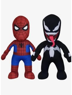 Boxlunch Marvel Spider-Man And Venom Bleacher Creatures Plush Bundle