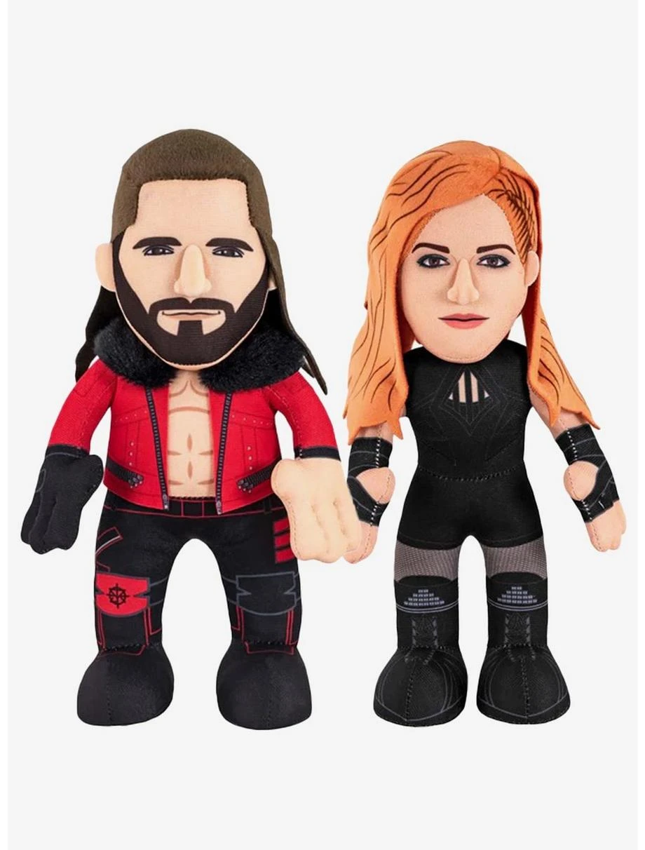 Boxlunch WWE Superstar Bundle: Becky Lynch And Seth Rollins Bleacher Creatures Plush Bundle